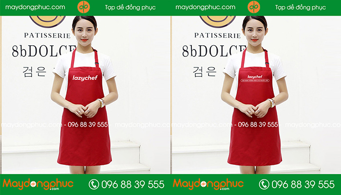 In tạp dề Lazychef | In tap de dong phuc