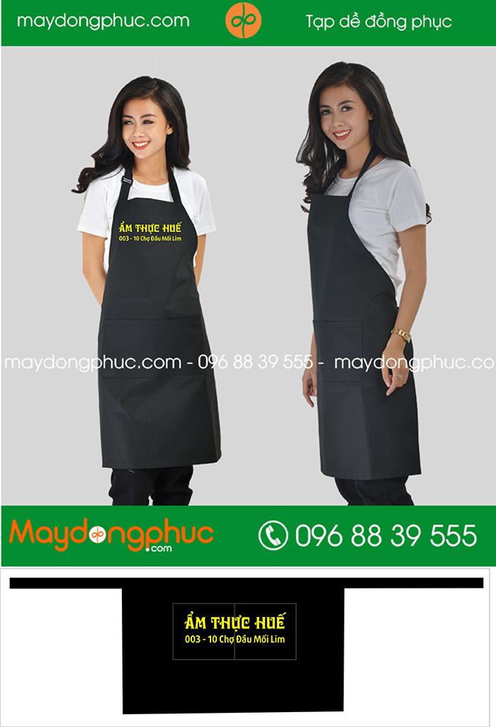 In tạp dề Quán Ẩm thực Huế | In tap de dong phuc