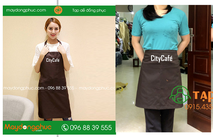 In tạp dề Quán City Cafe | In tap de dong phuc