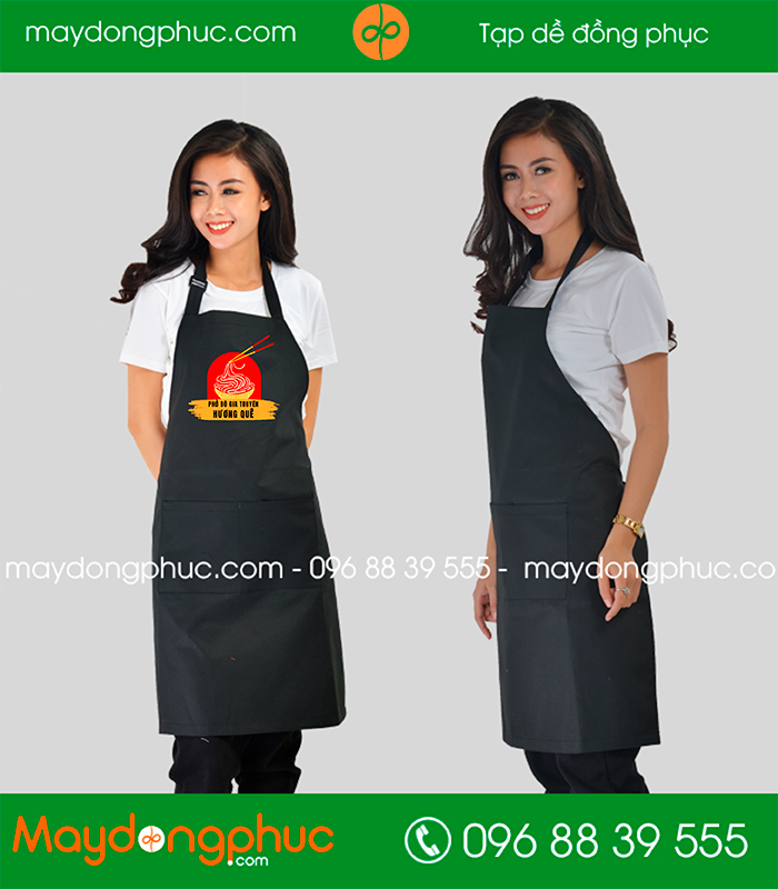 In tạp dề Quán Phở bò gia truyền Hương Quê | In tap de dong phuc