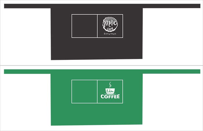 In tạp dề quán Lâm Coffee | In tap de dong phuc