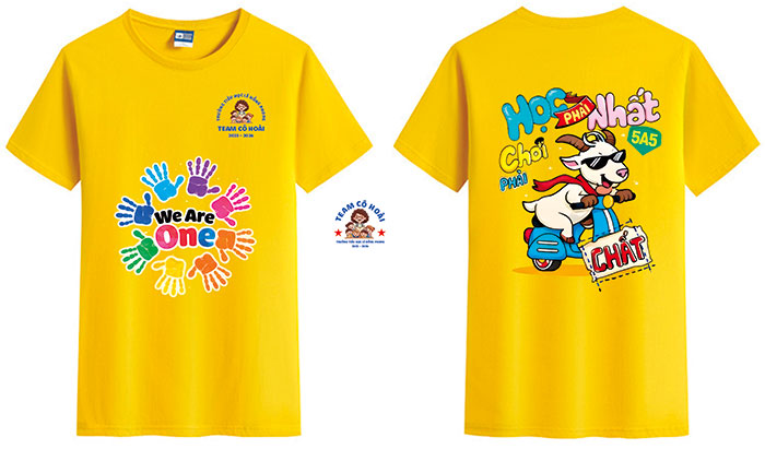 In áo Lớp 5A5 Team Cô Hoài Trường Tiểu học Lê Hồng Phong 2025-2026 | In ao phong dong phuc