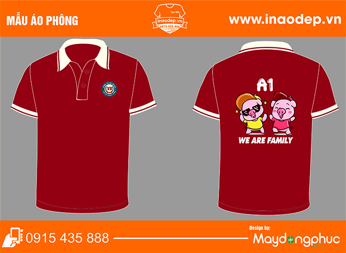 In áo Lớp A1 Trường Tiểu học Vạn Bảo - We are Family | In ao phong dong phuc