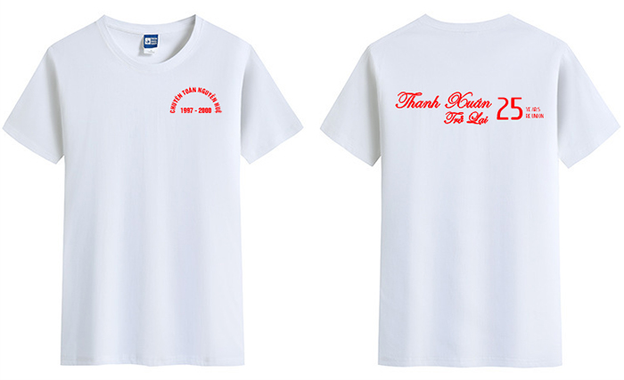 In áo Lớp Chuyên Toán Nguyễn Huệ - 25 Năm Thanh xuân trở lại | In ao phong dong phuc