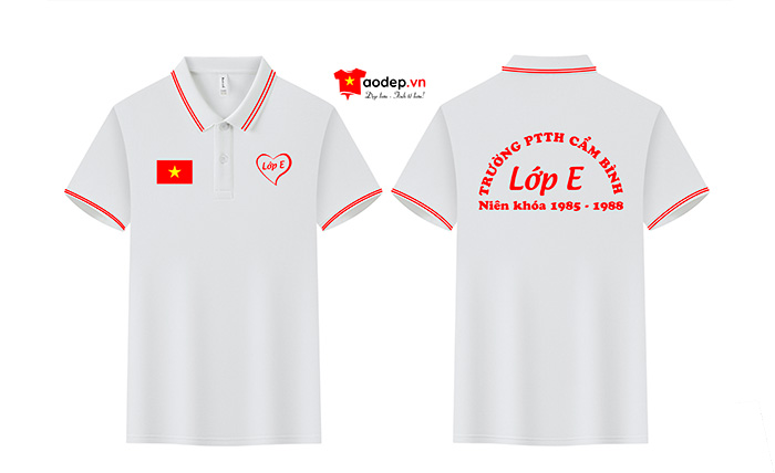 In áo Lớp E Trường PTTH Cẩm Bình niên khóa 1985-1988 | In ao phong dong phuc