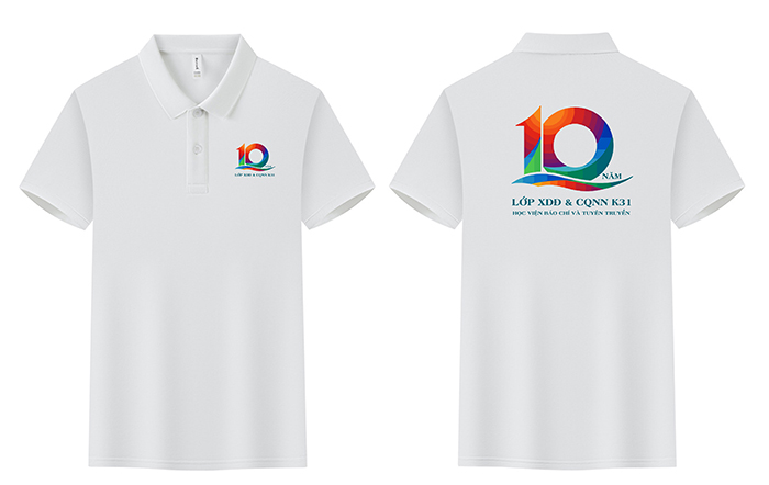 In áo Lớp XDĐ & CQNN K31 Học viện Báo chí và Tuyên truyền 10 năm | In ao phong dong phuc