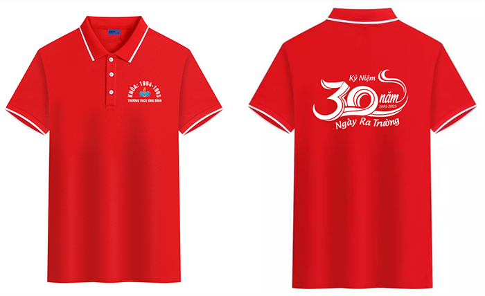 In áo phông Trường THCS Ông Đình khóa 1994-1995 kỉ niệm 30 năm Ngày ra trường | In ao phong dong phuc