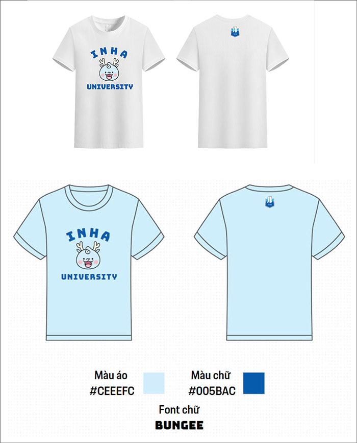 In áo phông đồng phục INHA University | In ao phong dong phuc