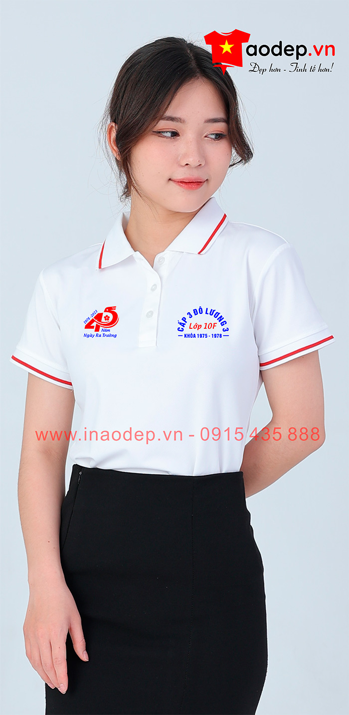 In áo Lớp 10F Cấp 3 Đô Lương 3 45 năm Ngày ra trường | In ao phong dong phuc