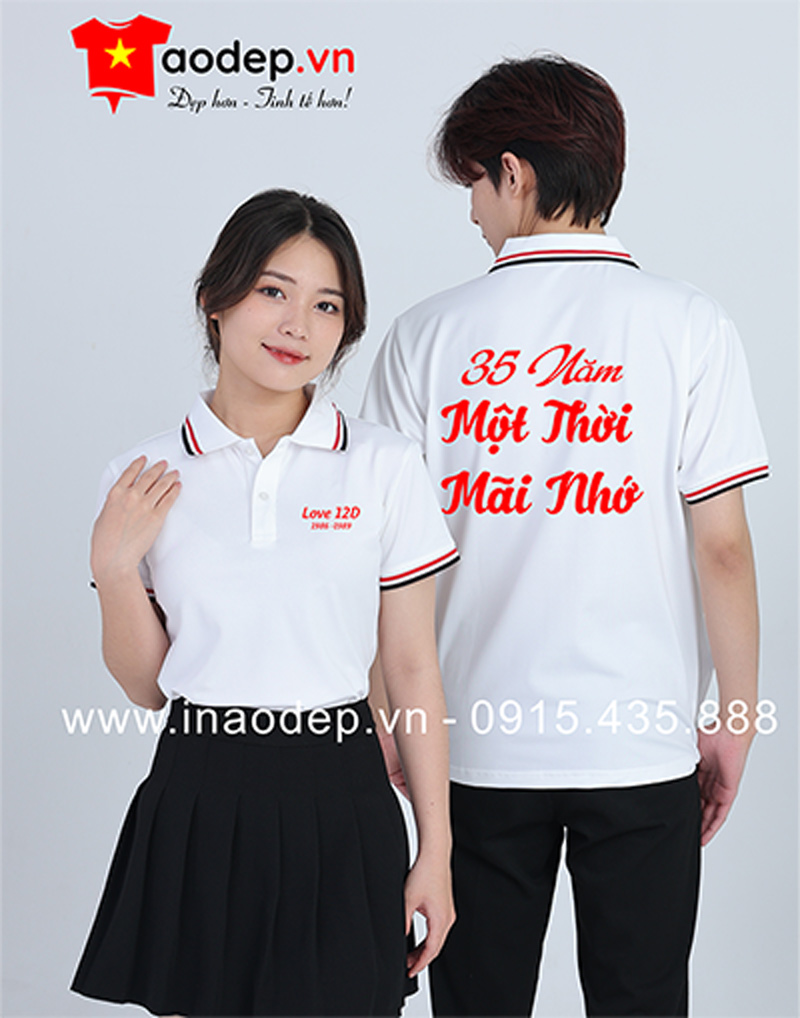 In áo Lớp 12D kỉ niệm 35 năm Một thời mãi nhớ | In ao phong dong phuc