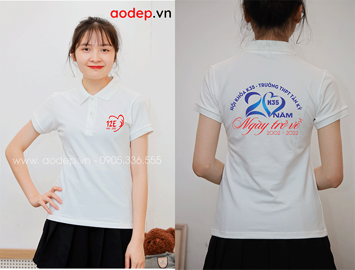 In áo Lớp 12E Hội khóa K35 Trường THPT Tân Kỳ | In ao phong dong phuc