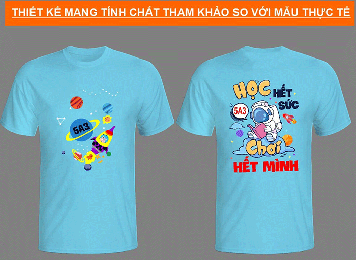 In áo Lớp 5A3 Học hết sức chơi hết mình | In ao phong dong phuc