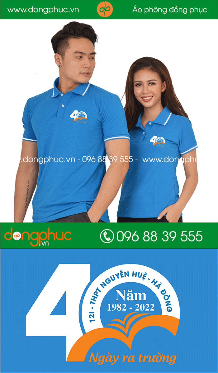 In áo Lớp 12I trường THPT Nguyễn Huệ kỉ niệm 40 năm | In ao phong dong phuc