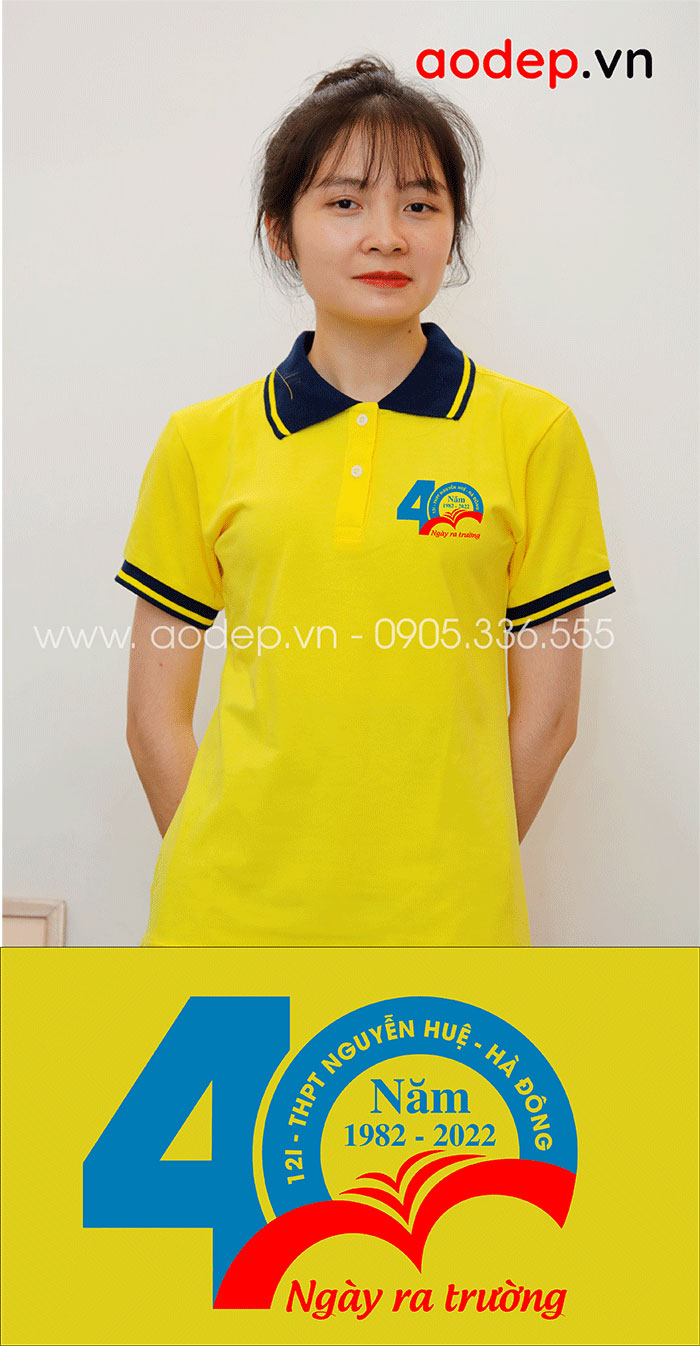 In áo Lớp 12I trường THPT Nguyễn Huệ kỉ niệm 40 năm | In ao phong dong phuc