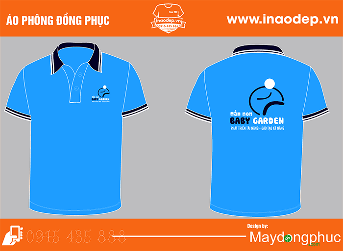 In áo phông Trường mầm non Baby Garden | In ao phong dong phuc
