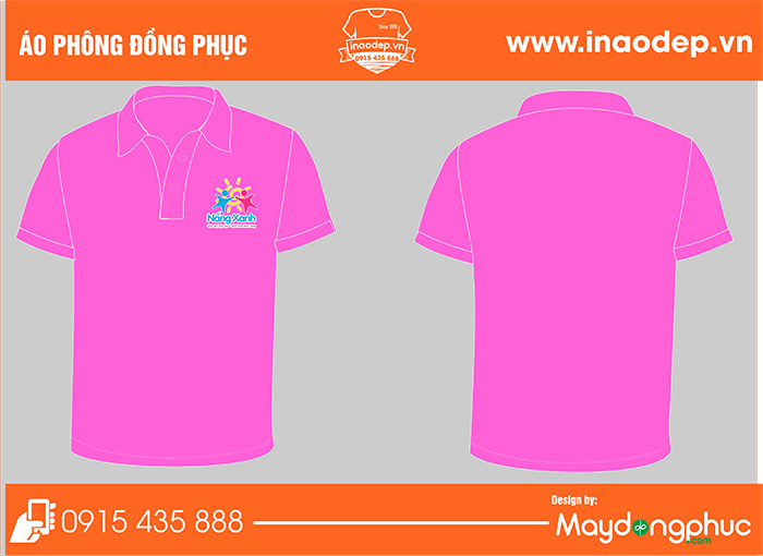 In áo đồng phục trường Nắng Xanh | In ao phong dong phuc