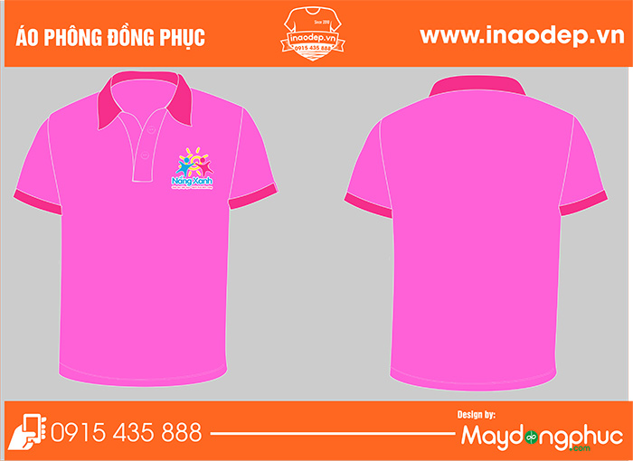 In áo đồng phục trường Nắng Xanh | In ao phong dong phuc