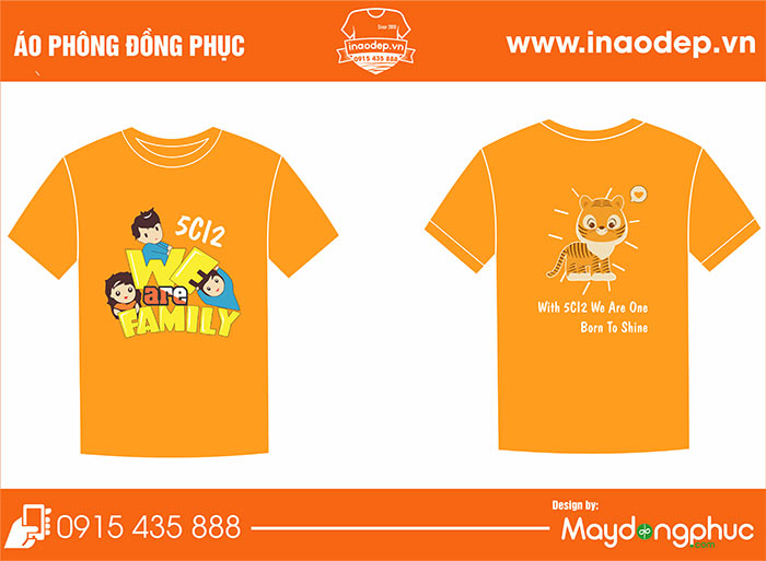 In áo lớp 5C12 | In ao phong dong phuc