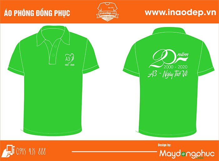 In áo lớp A3 kỉ niệm 20 năm ngày trở về | In ao phong dong phuc