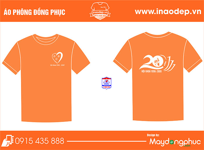 In áo kỉ niệm 20 năm trường THCS TT Khoái Châu | In ao phong dong phuc