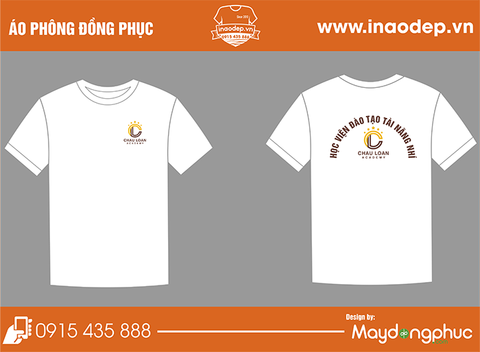 In áo phông Học viện đào tạo tài năng nhí Chau Loan | In ao phong dong phuc
