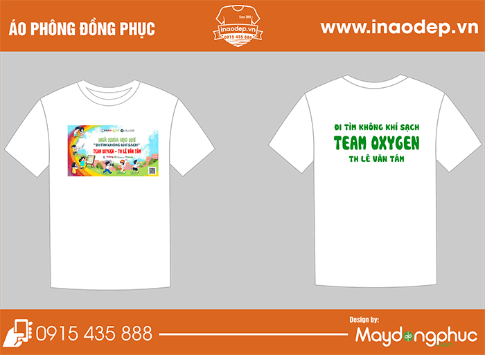 In áo phông Team Oxygen TH Lê Văn Tám | In ao phong dong phuc