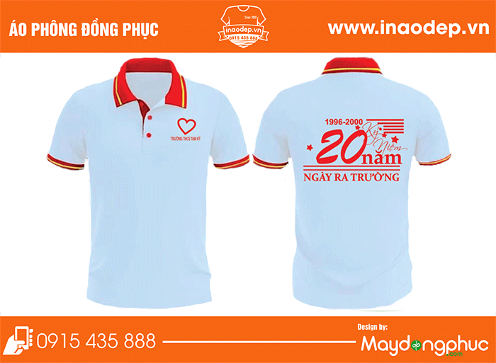 In áo trường THCS Tam Kỳ kỉ niệm 20 năm | In ao phong dong phuc
