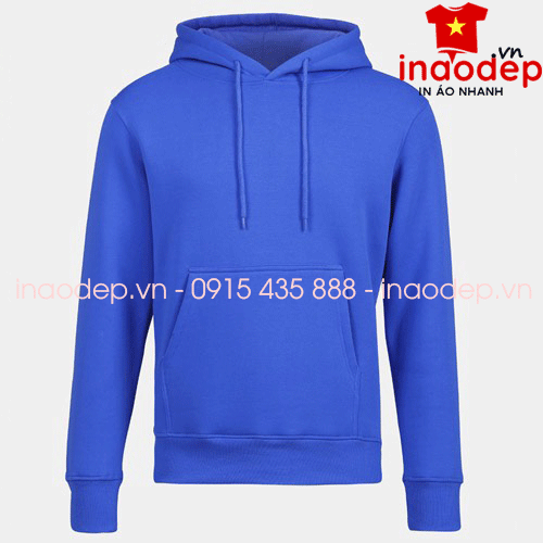 Áo nỉ Hoodie màu xanh dương | Ao ni