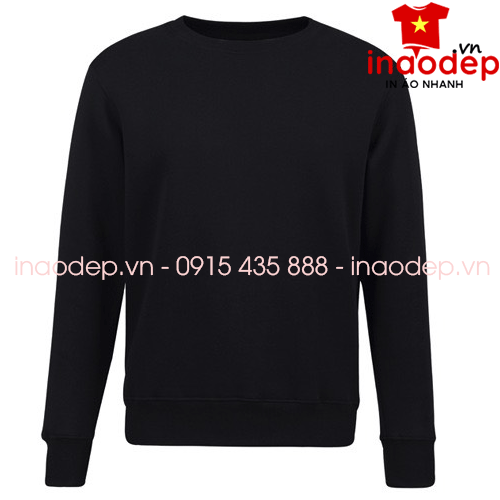 Áo sweater (Áo nỉ sweater) màu đen | Ao ni