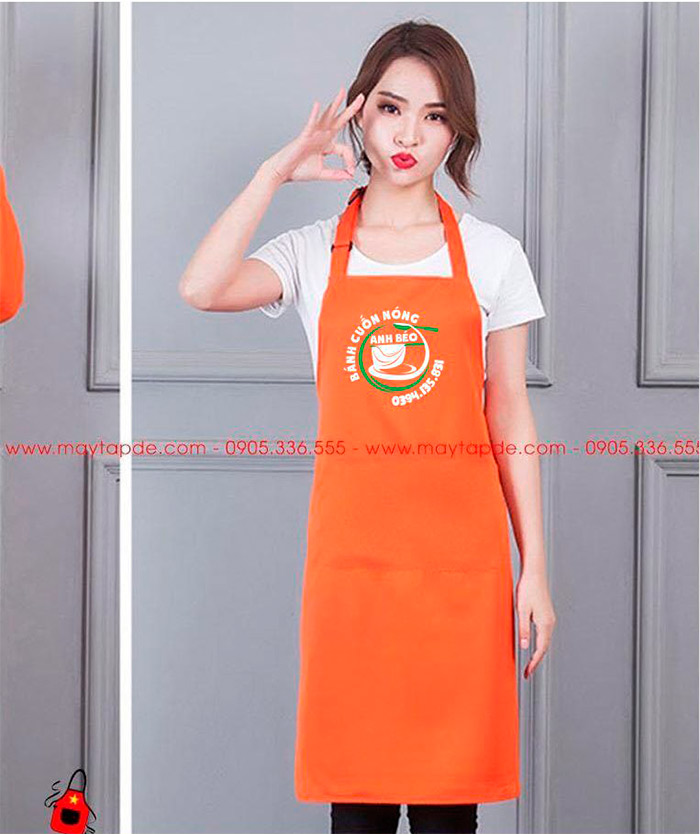 In tạp dề Quán bánh cuốn nóng Anh Béo | In tap de dong phuc