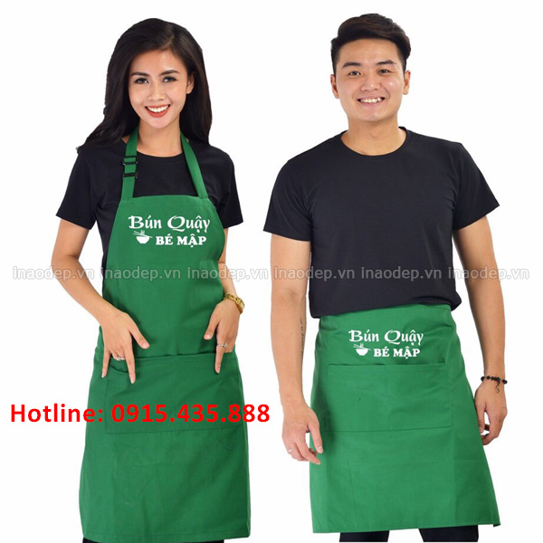 Tạp dề cửa hàng Bún Quậy Bé Mập | Tap de