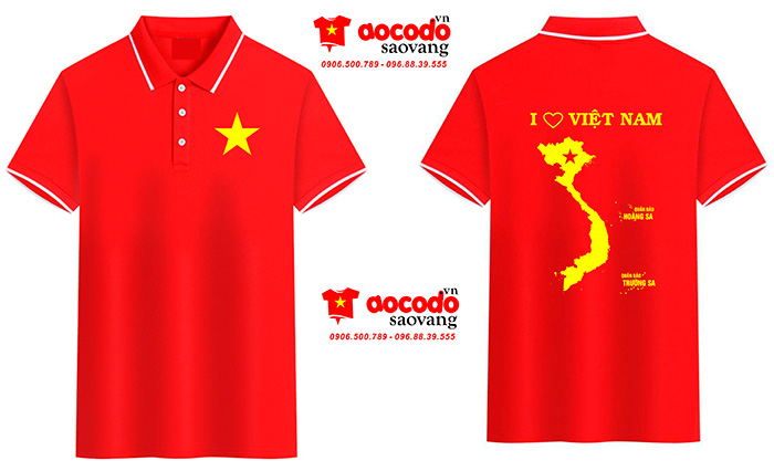 In áo cờ đỏ sao vàng I Love Việt Nam | In ao phong dong phuc