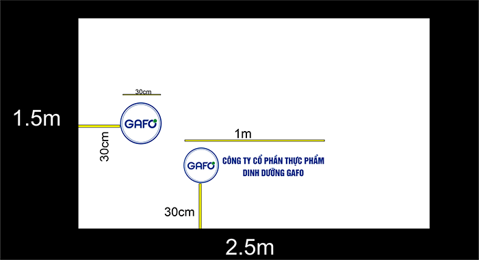 In khăn trải bàn Công ty Cổ phần thực phẩm dinh dưỡng GAF0 | In khan trai ban