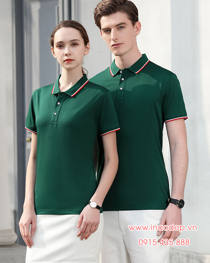 Áo polo màu xanh lá cây | Ao polo